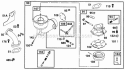 Carburetor Assy Diagram and Parts List for  Briggs and Stratton Engine